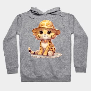 Cheetah in Straw Hat Hoodie